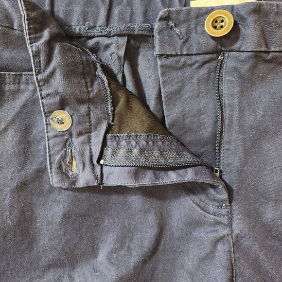 Sag Harbor Womens Size 10 Cropped Capri Pants Solid Navy Blue Stretch Nautical - Picture 7 of 11